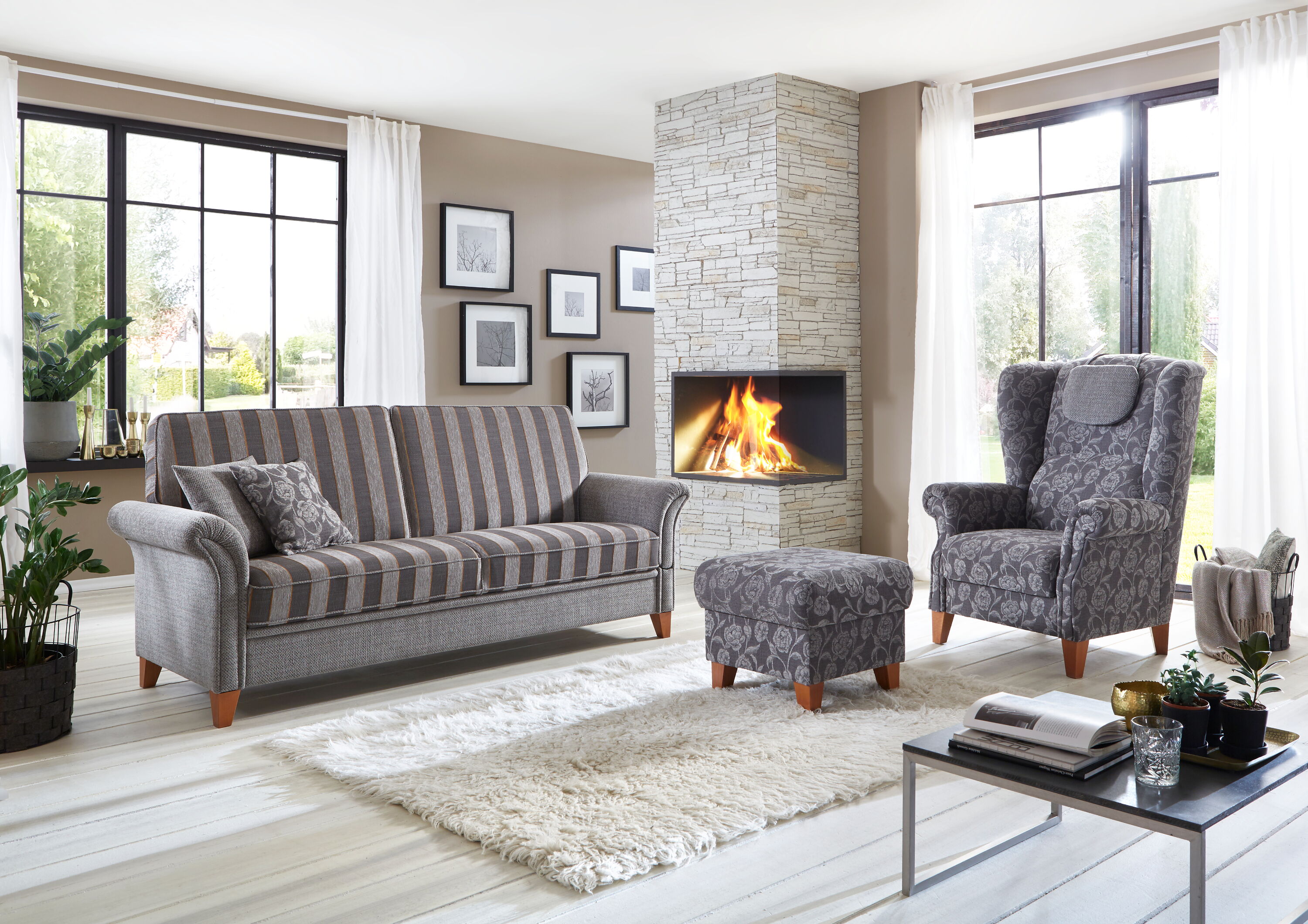 Köln 3-sitzer (2T) 205cm & Sessel aus Modell 213 Varel