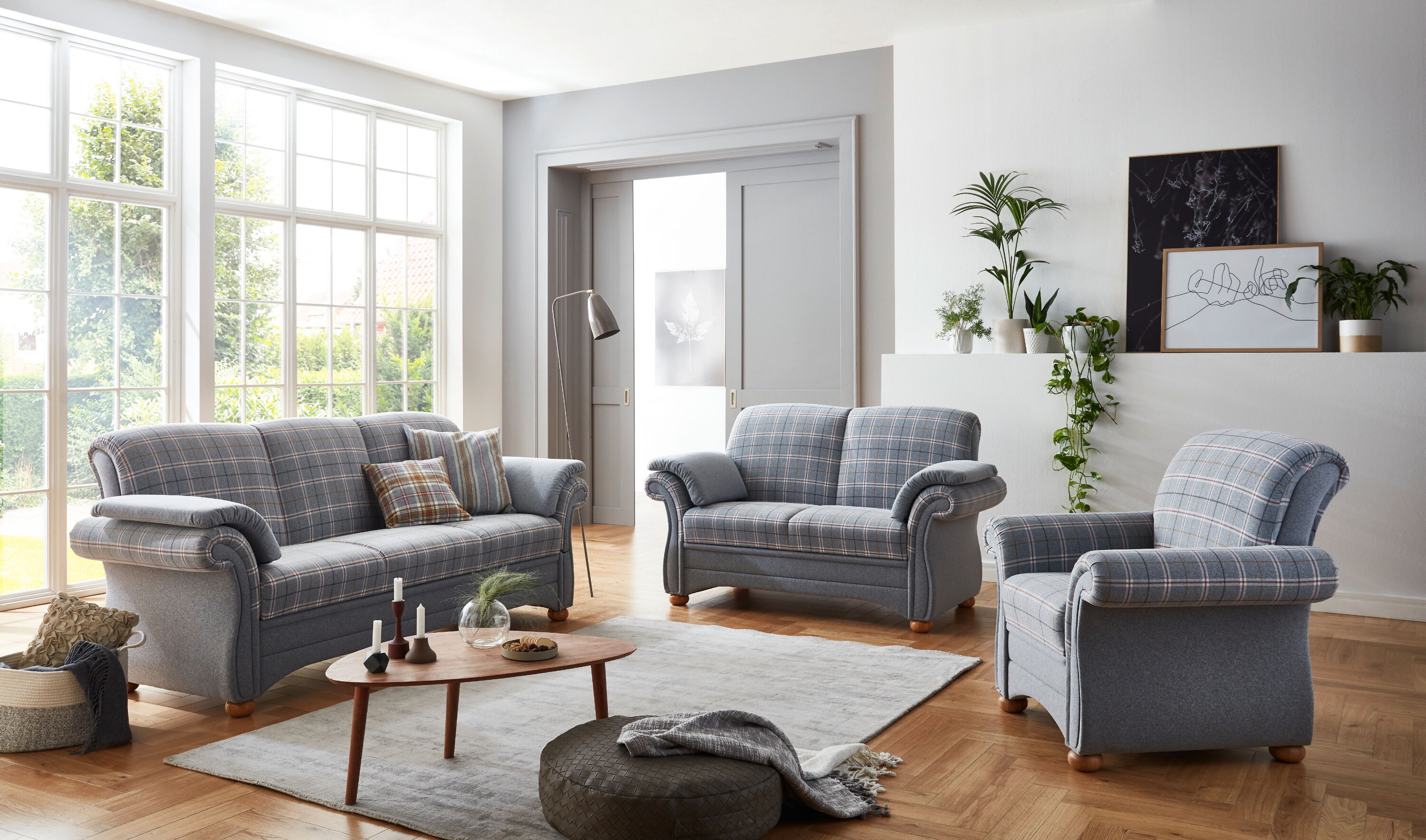 Visbek 3-sitzer 215cm, 2-sitzer 162cm & Sessel