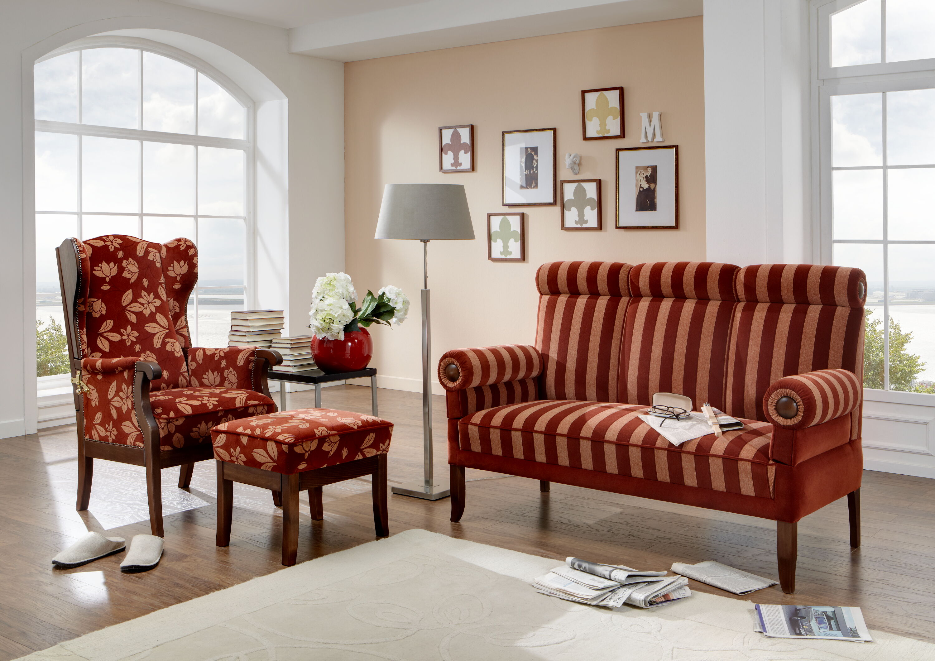 Lüneburg Sessel mit Hocker & Sofa Mod. 202 Emsland