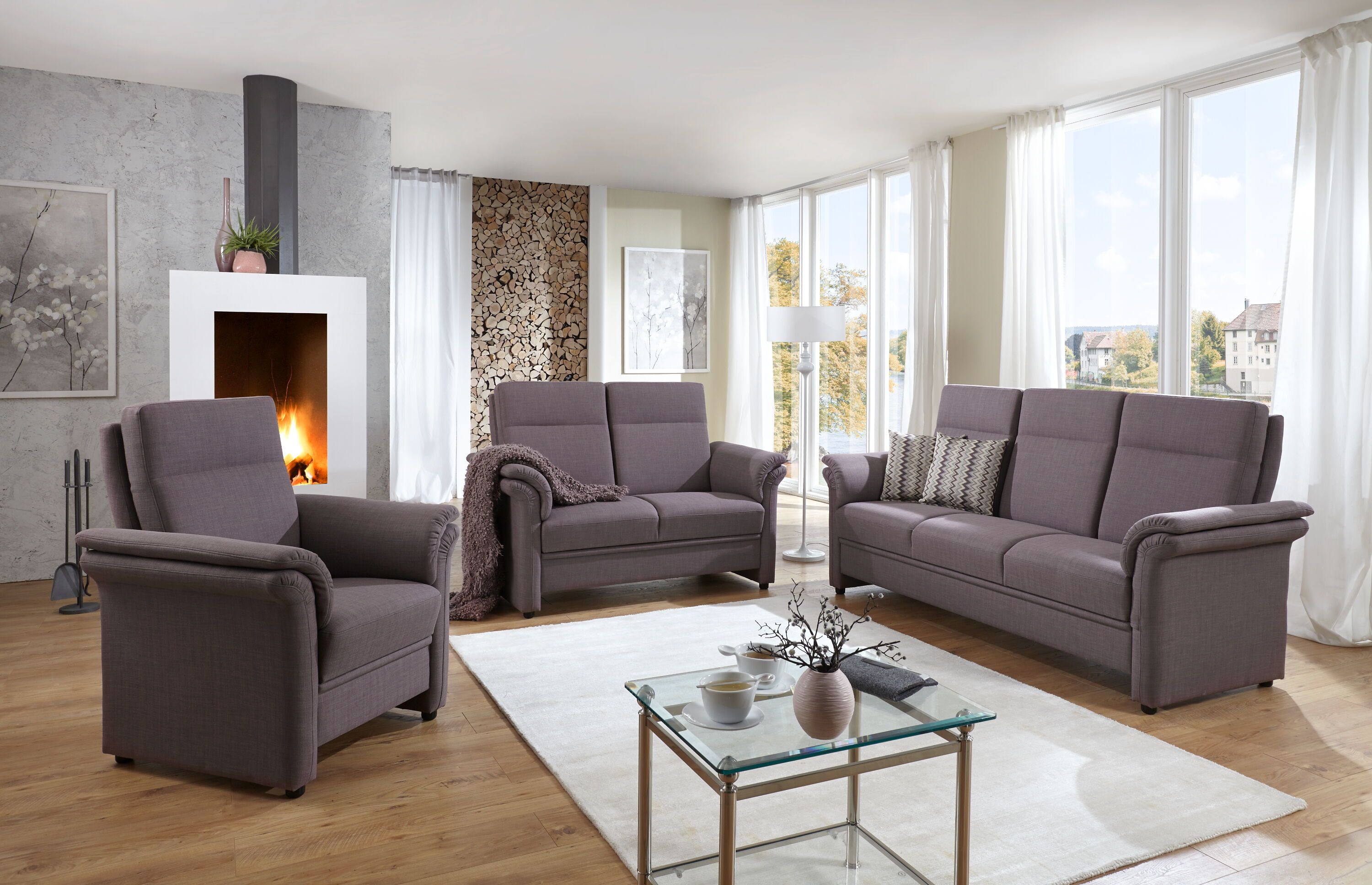 Hagen 3-sitzer 202cm, 2-sitzer 148cm & Sessel - Armteil 1