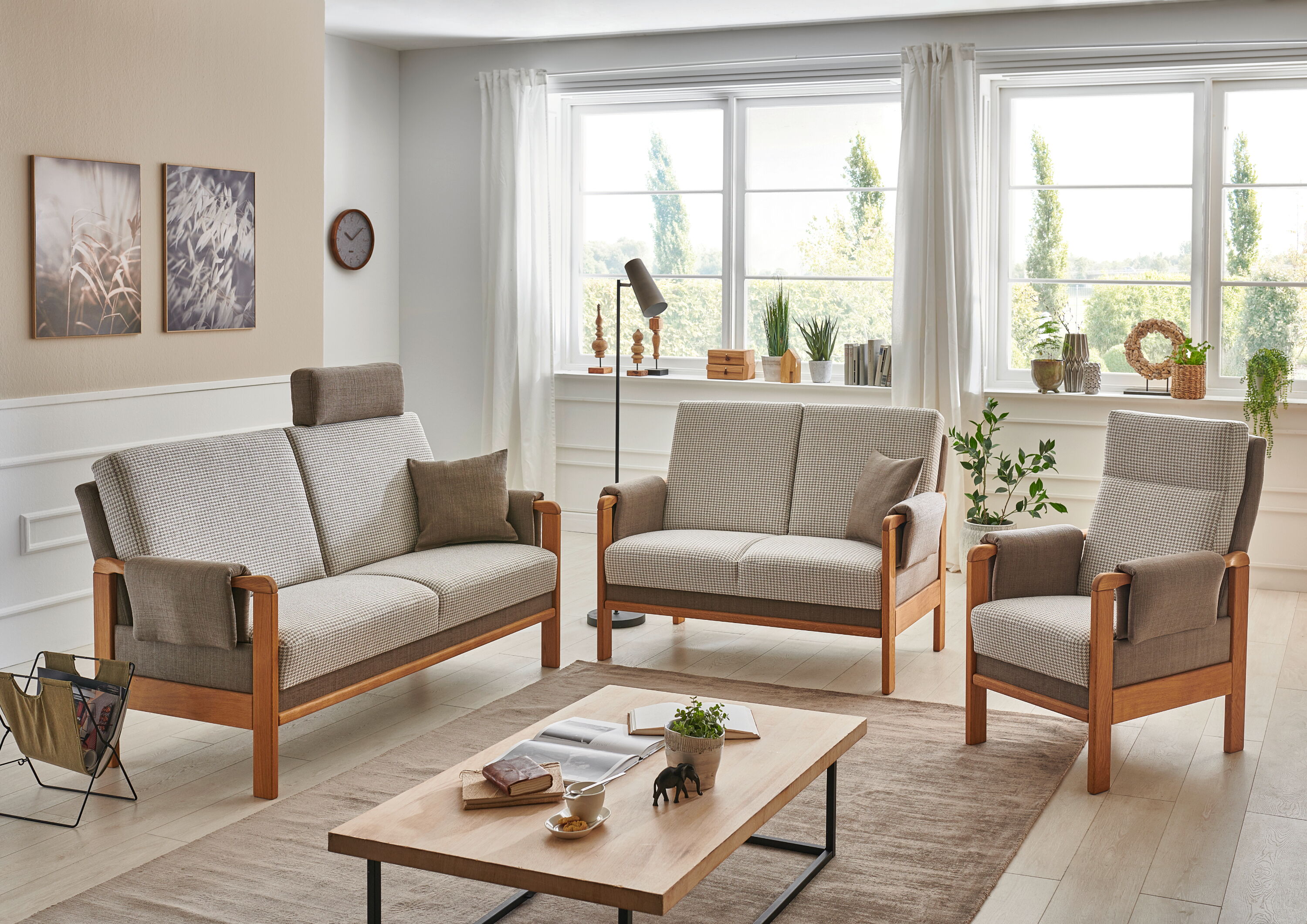 Göteborg 2,5-sitzer 169cm, 2-sitzer 134cm & Sessel hoch