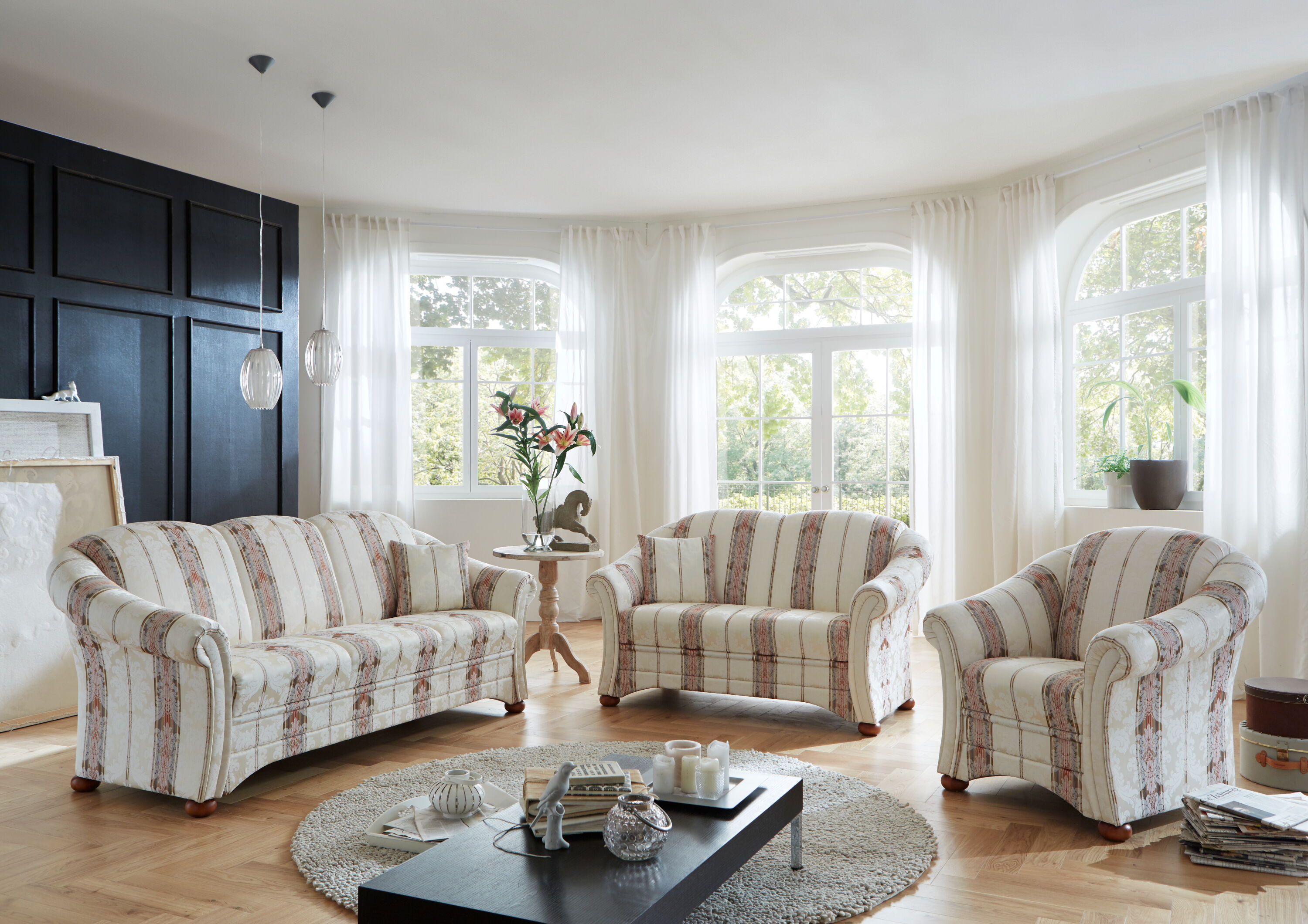 Rhodos 3-sitzer 210cm, 2-sitzer 157cm & Sessel