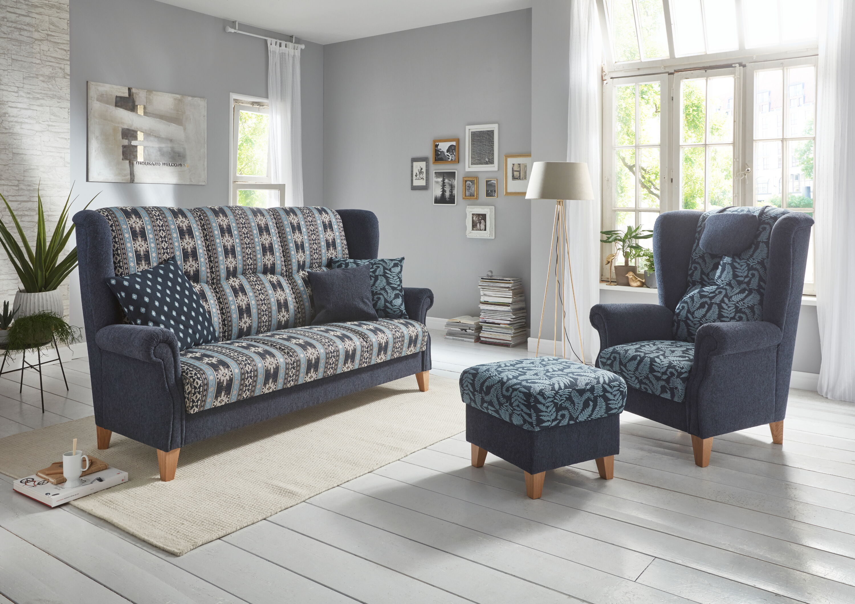 Varel Sofa 3-sitzer 202cm, Sessel & Hocker