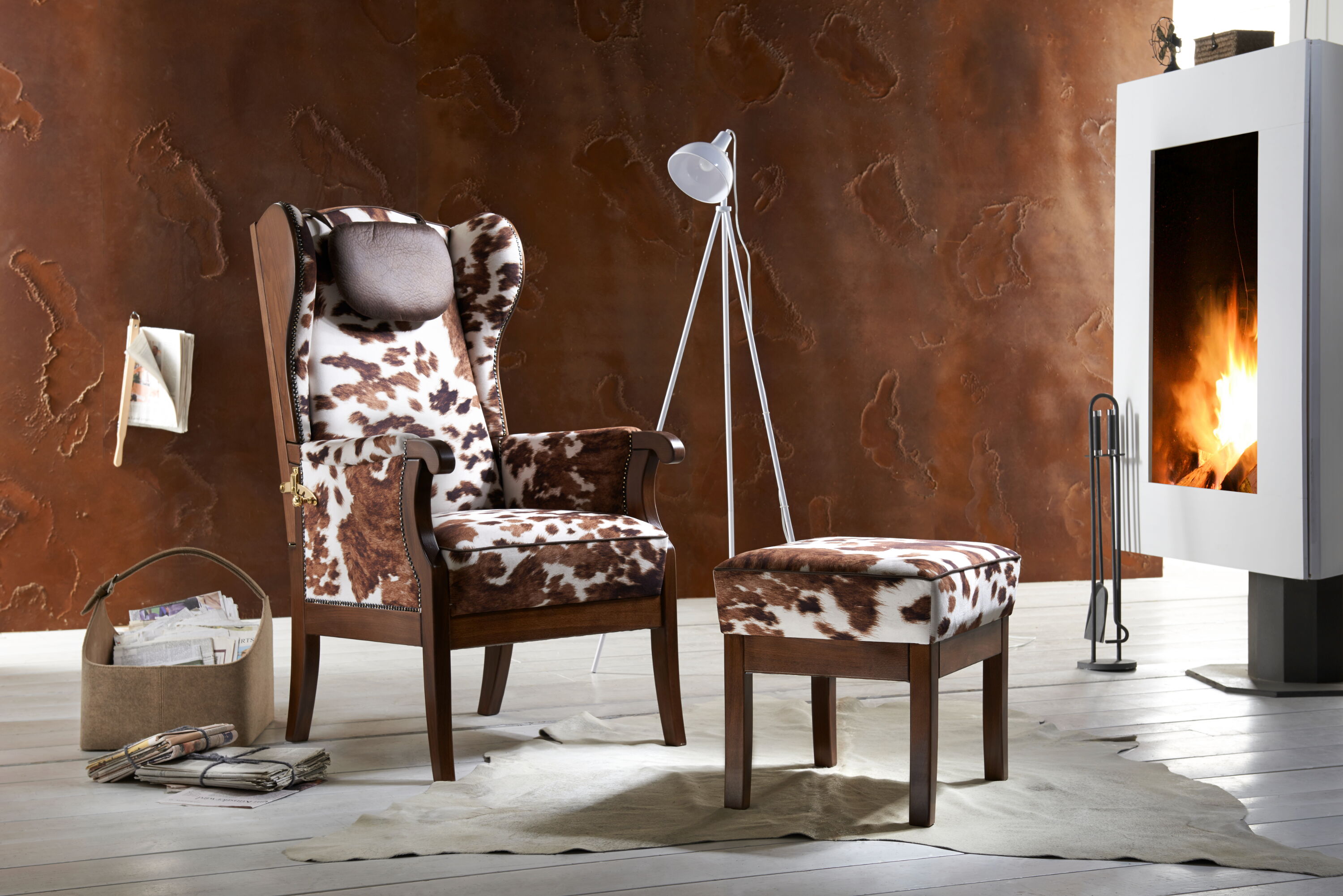 Lüneburg Sessel mit Hocker