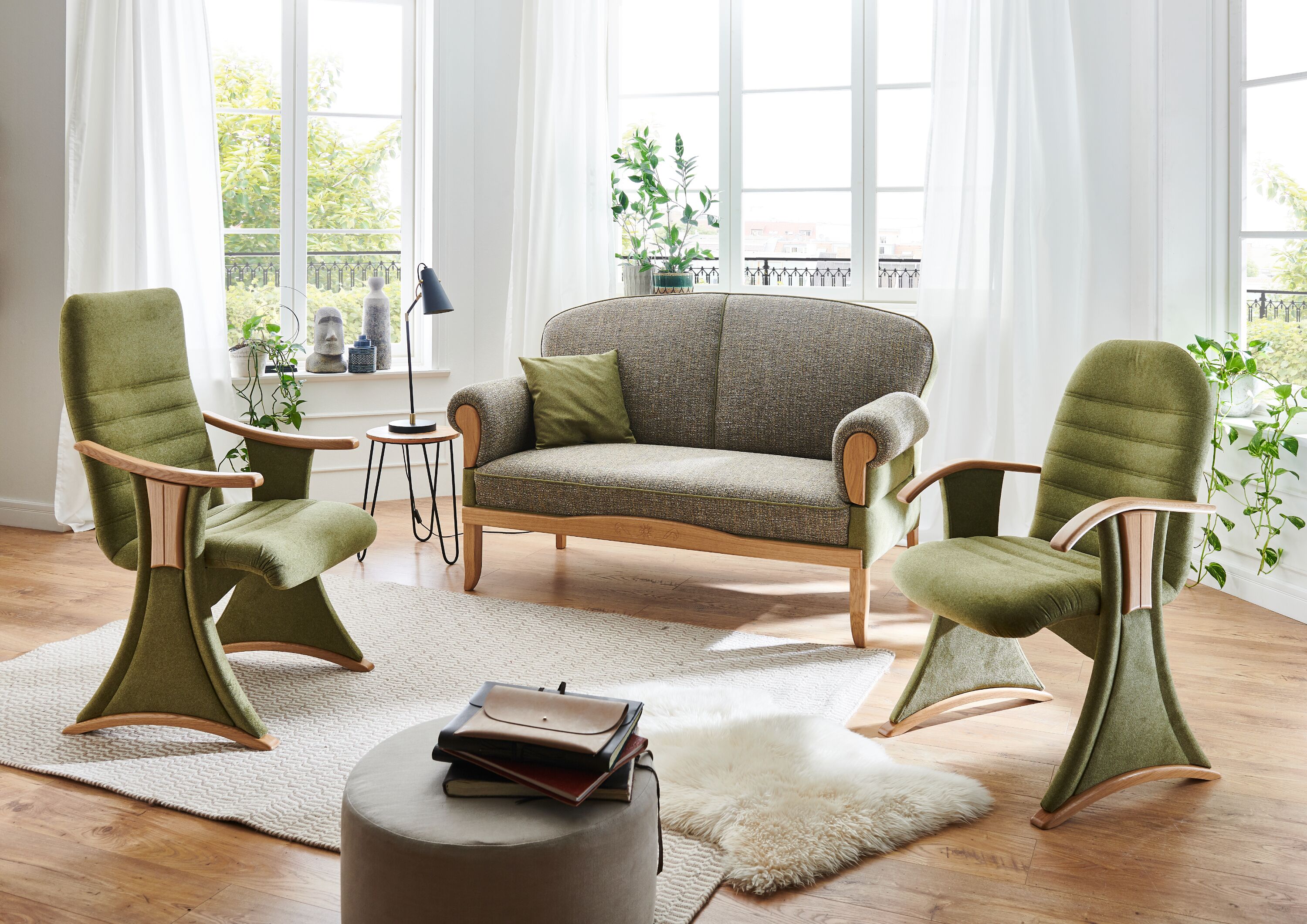 Borkum Sofa 3-sitzer 160 cm & Sessel aus Modell 195 Kiel