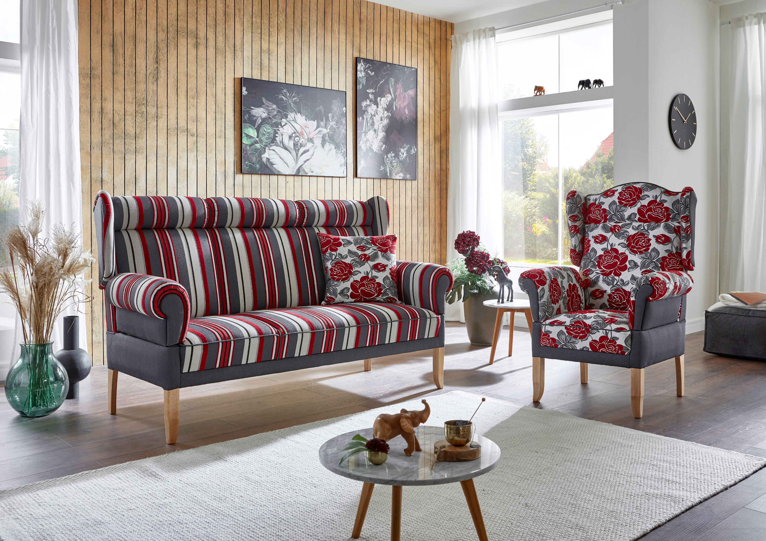 Apen Sofa 3-sitzer 194 cm & Backensessel aus Modell 200 Grasberg